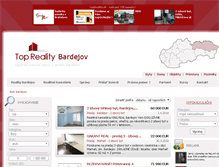 Tablet Screenshot of byty.reality-bardejov.eu