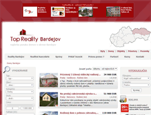 Tablet Screenshot of domy.reality-bardejov.eu