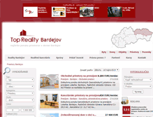 Tablet Screenshot of priestory.reality-bardejov.eu